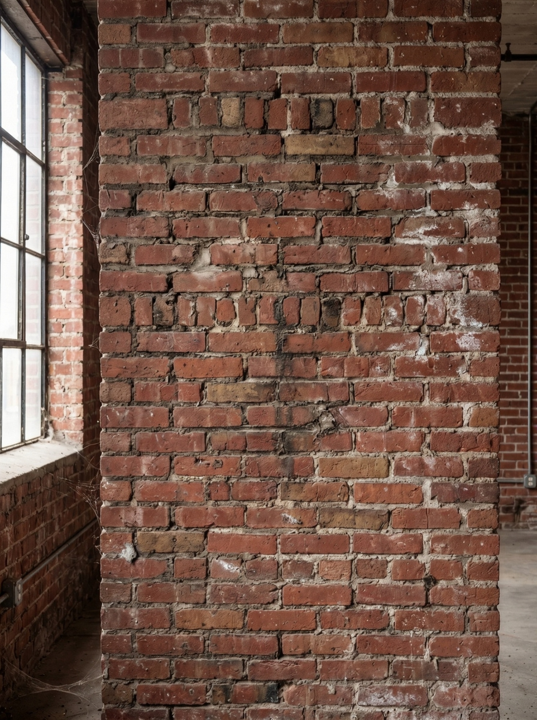 Лофт кирпичная стена до покраски