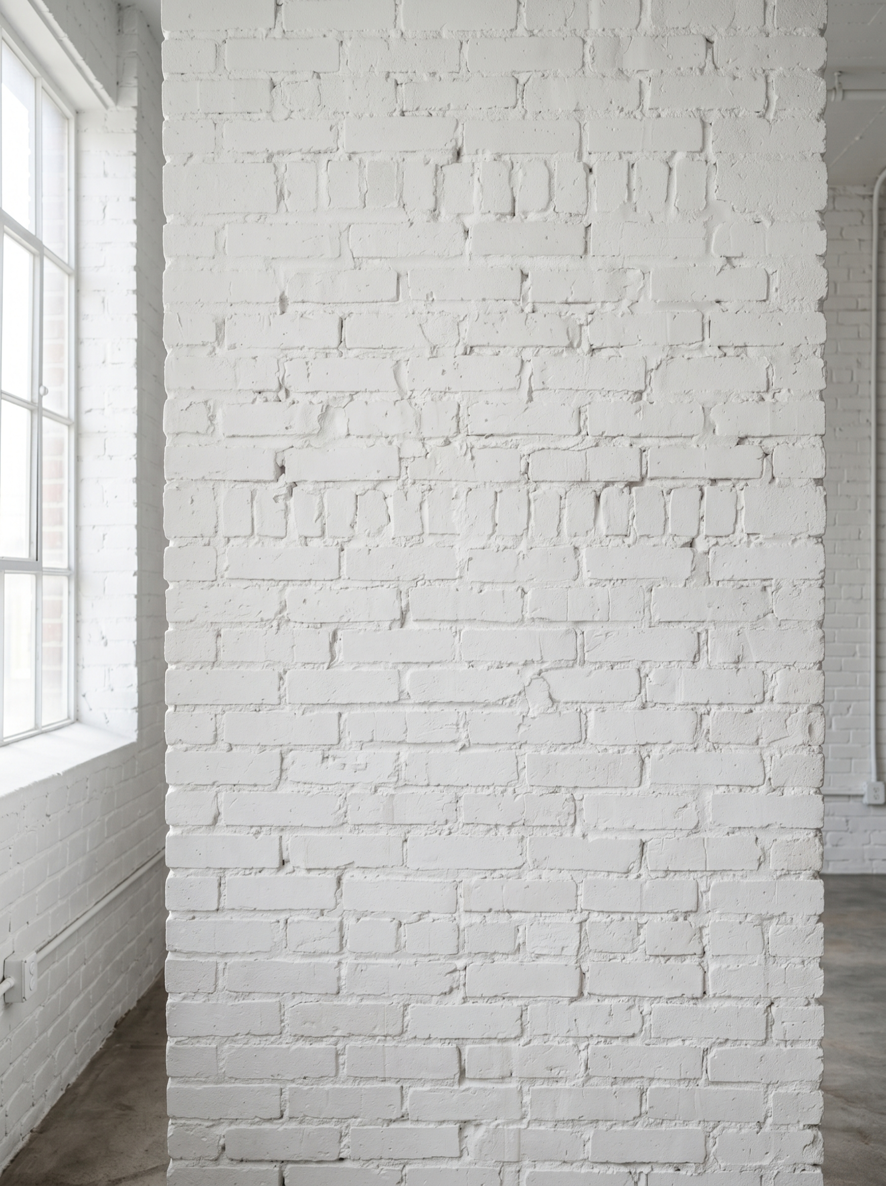 Лофт кирпичная стена после покраски